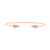 0.22ct 14k Rose Gold Diamond Bangle